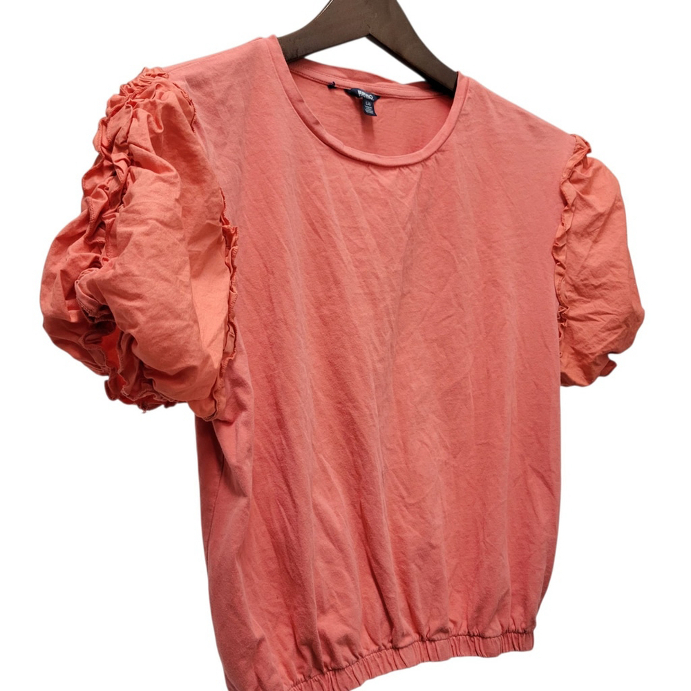 Buffalo David Bitton Women's Puff Short Sleeves Blouse Large - Picture 2 of 9